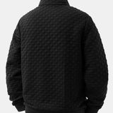 Checkerboard Jacquard Quarter Zip Sweatshirt & Jogger Pants Set