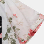 Two Tone Floral Print Shirt & Swim Shorts Set