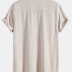 Linen Rayon Blend Pocket Utility Shirt