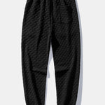 Checkerboard Jacquard Quarter Zip Sweatshirt & Jogger Pants Set