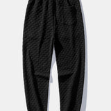 Checkerboard Jacquard Quarter Zip Sweatshirt & Jogger Pants Set