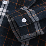 Contrast Plaid Button Up Hoodie Shirt