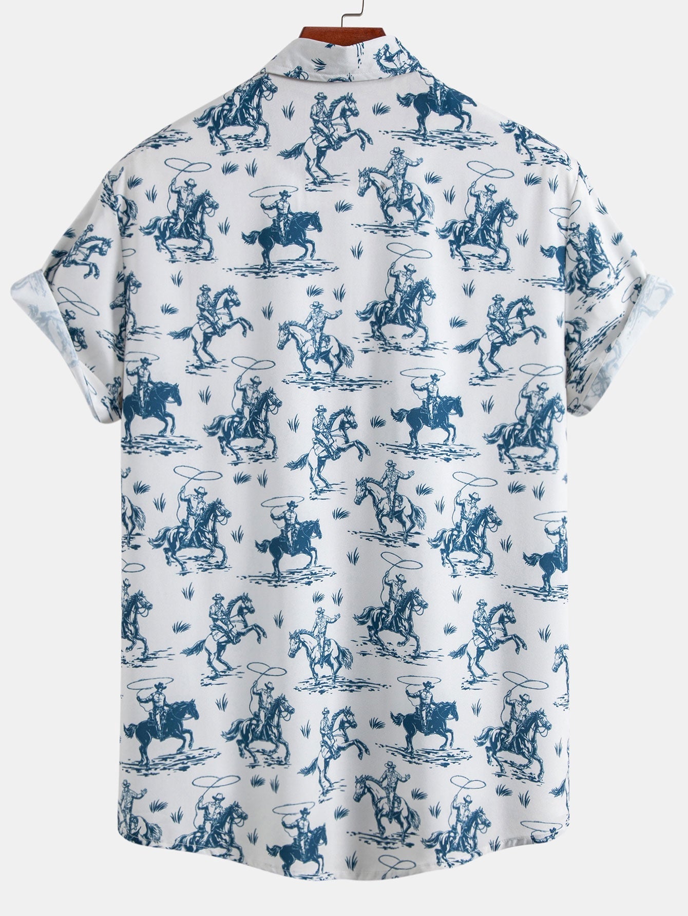 Cowboy Print Button Up Shirt