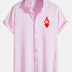 Poker Hearts Graphic Print Shirts