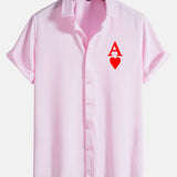 Poker Hearts Graphic Print Shirts