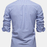 Cowboy Embroidery Cotton Plaid Button Up Shirt