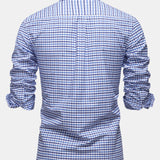 Cowboy Embroidery Cotton Plaid Button Up Shirt