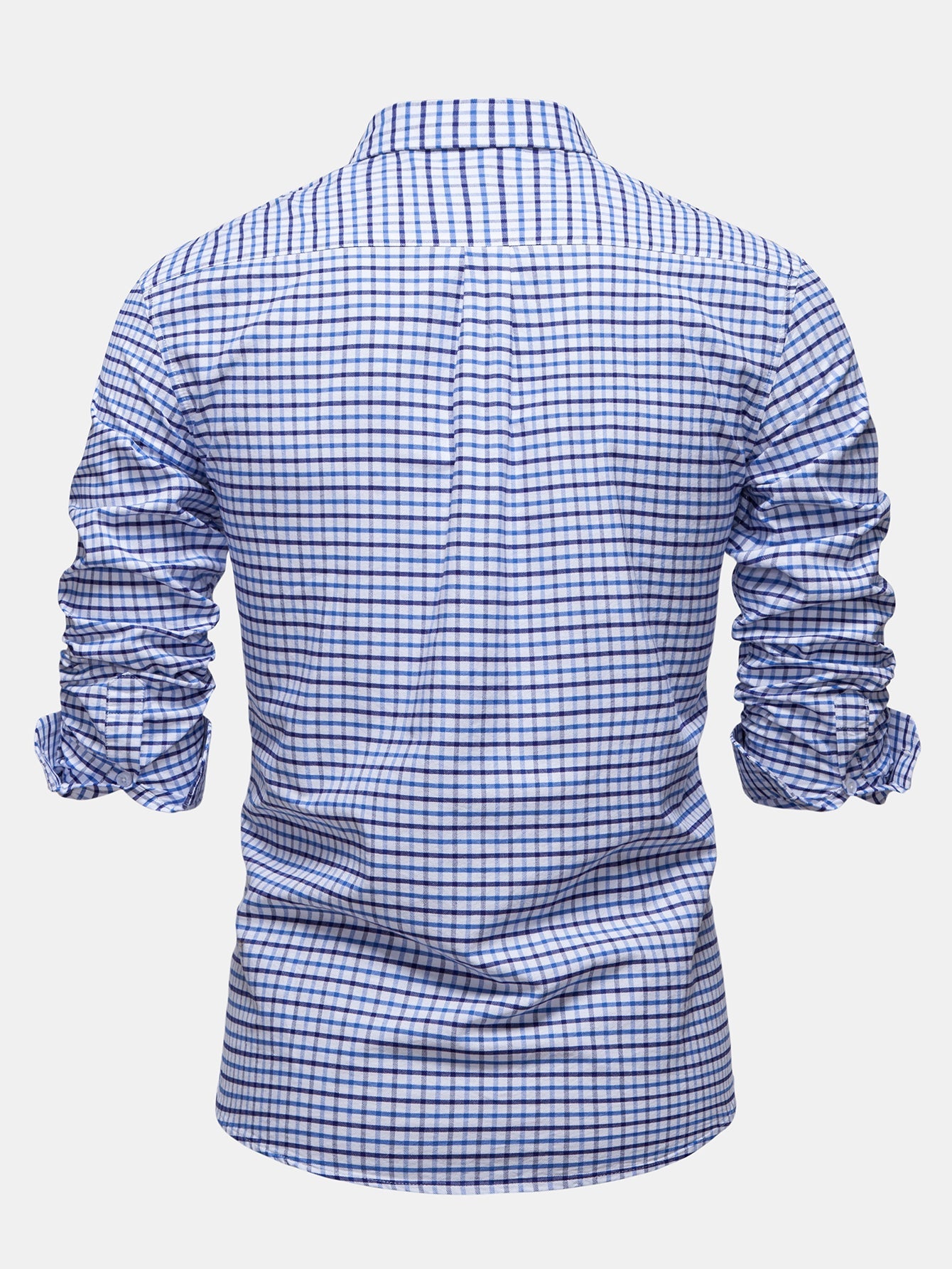 Cowboy Embroidery Cotton Plaid Button Up Shirt