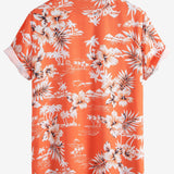 Palm Tree Tropical Flora Print Shirt & Swim Shorts Set