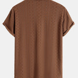 Jacquard Textured Button Up Shirt