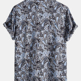 Paisley Print Button Up Shirt