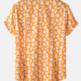 Halloween Ghost Print Button Up Shirt