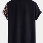 Leopard Patchwork Shirt & Leopard Print Patchwork 6" Shorts Set