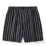 Palm Tree Print Shirt & Striped Swim Shorts Set