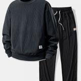 2 in 1 Crew Neck Stretch Corduroy Sweatshirt & Corduroy Pants Set