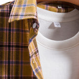 Long Sleeve Button Up Plaid Shirt