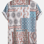 Scarf Print Shirt & Swim Shorts Set