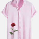 Red Rose Graphic Print Shirts