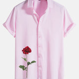 Red Rose Graphic Print Shirts