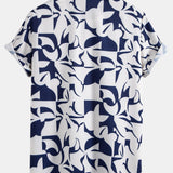 Color Block Print Shirt & Swim Shorts Set
