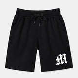 Letter Print Crew Neck Sweatshirt & Shorts Set
