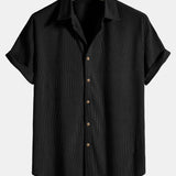 Corduroy Button Up Short Sleeved Shirt & Corduroy Pants Set