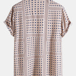 Polka Dot Flower Print Button Up Shirt