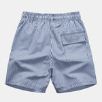 Turtle Print Shirt & Striped Swim Shorts Set