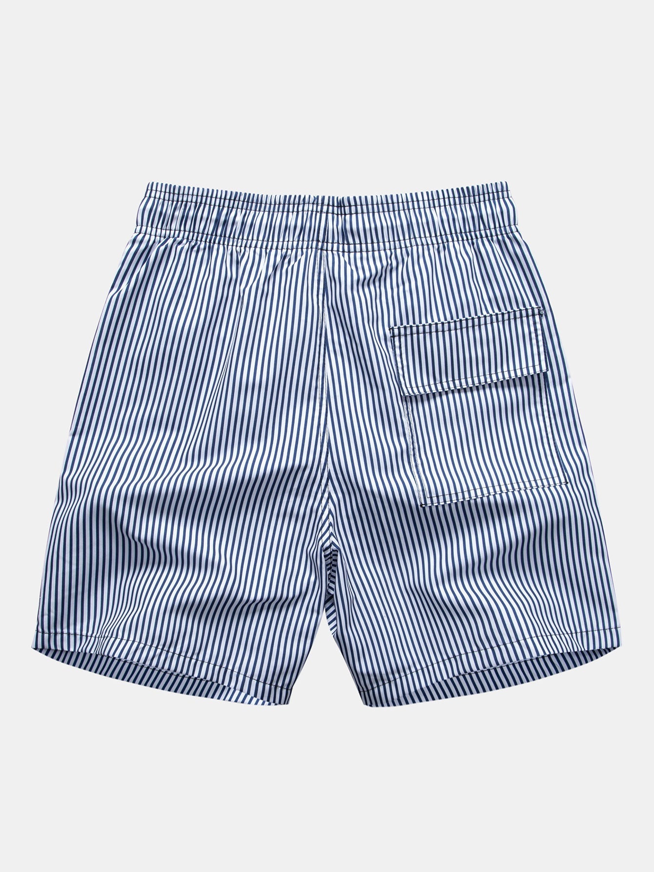 Turtle Print Shirt & Striped Swim Shorts Set