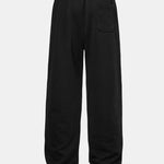 Ghost Drinking Coffee Print Contrast Polo Sweatshirt & Pleated Pintuck Set