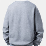 2 in 1 Waffle Notched Collar Sweatshirt & Waffle Pleated Pintuck Pants Set