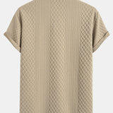 Geometric Diamond Jacquard Polo & Shorts Set