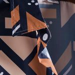 Geometric Print Shirt & Swim Shorts Set