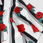 Rose Striped Print Shirt