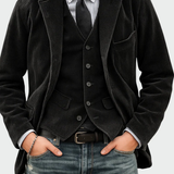 REFINED CORDUROY BLAZER SUIT FOR MEN