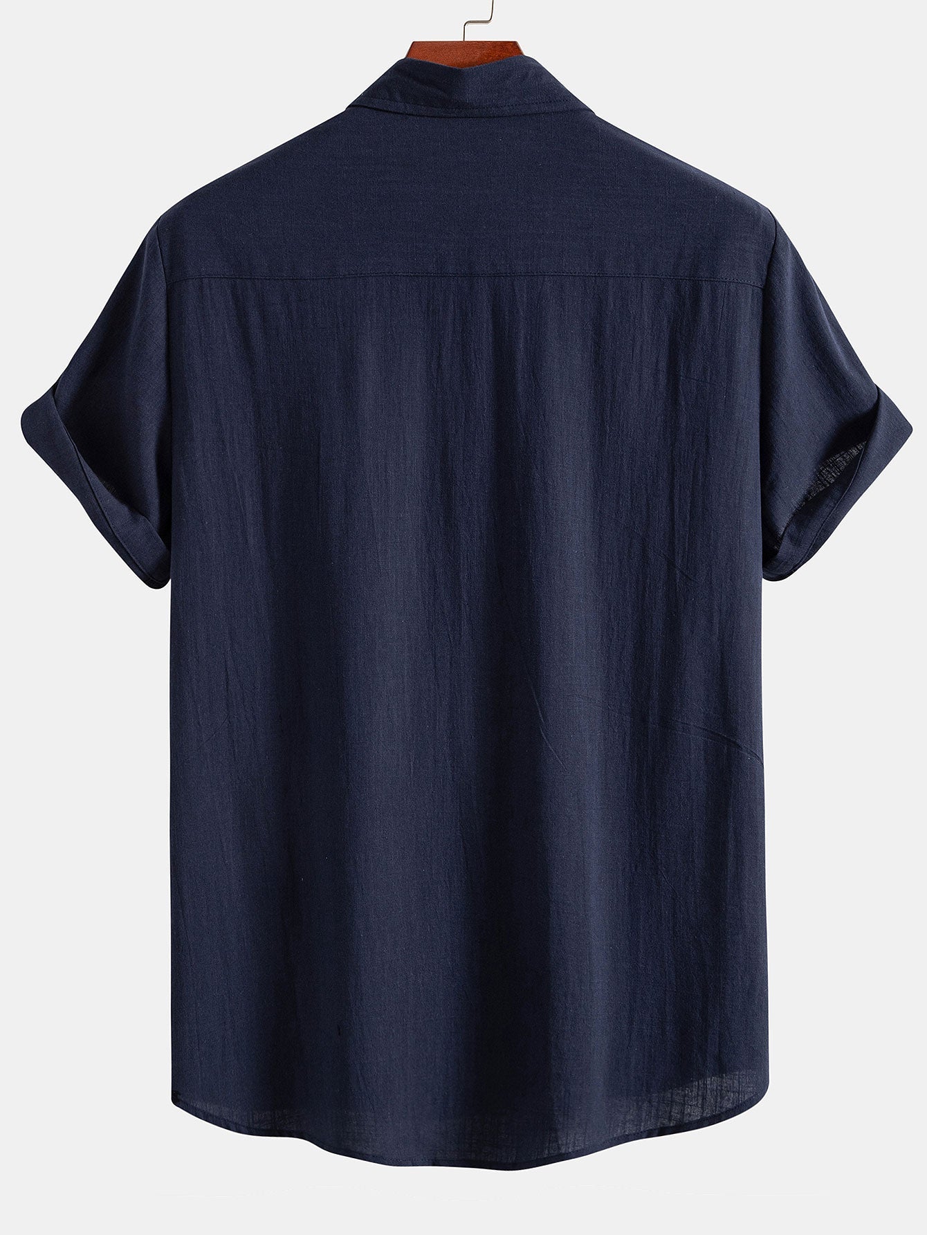 Linen Contrast Button Up Shirt