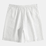 Geometry Textured Cuban Shirt & Shorts Set