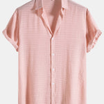 Textured Fabric Short Sleeve Shirt