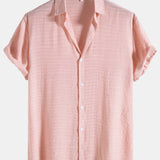 Textured Fabric Short Sleeve Shirt