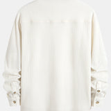 Long Sleeved Waffle Button Up Shirt