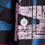 Mottled Geometric Print Shirt