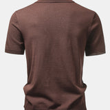 Textured Jacquard Button Up Knit Shirt