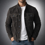 SUEDE SHIRT JACKET FOR MEN
