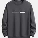 Balance Stripe Print Crew Neck Sweatshirt & Jogging Pants Set