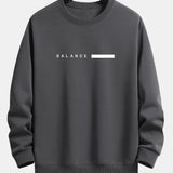 Balance Stripe Print Crew Neck Sweatshirt & Jogging Pants Set