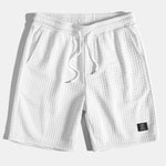 Short Sleeve Waffle Shirt & Waffle Drawstring Shorts Set