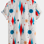 Atomic Geometric Print Shirt & Swim Shorts Set