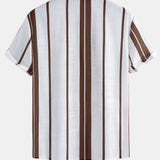 Linen Stripe Cuban Shirt & Straight Leg Linen Pants Set