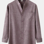 Long Sleeved Stand Collar Shirt
