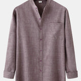 Long Sleeved Stand Collar Shirt